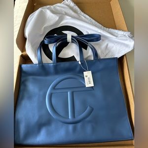 Telfar Large Cobalt Shopping Bag